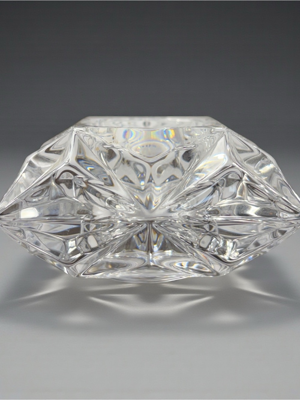 PartyLite Quad Prism 24% Lead Crystal Votive Candle Holder